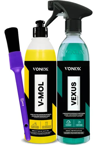 Kit Limpeza De Motor + V-mol 500ml Vonixx + Pincel
